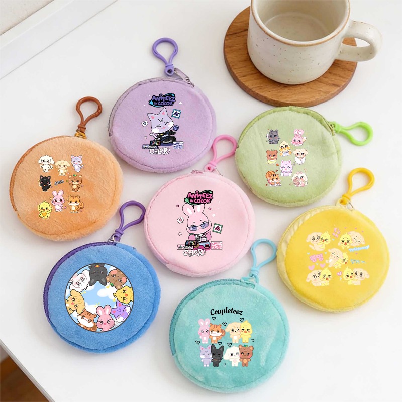 Women Bags And Purses - Kpop ATEEZ Idol Coin Purses Keychain