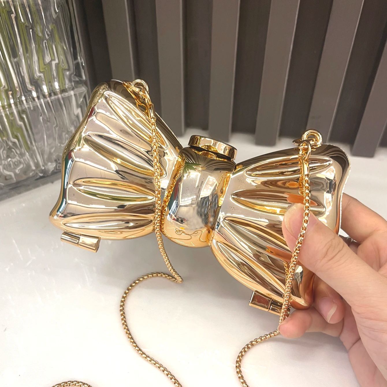 Clutch Bag Evening - Golden Evening bag Purses and handbag