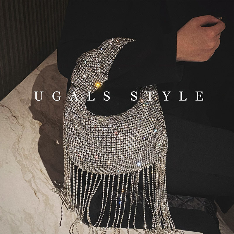 UGALS Diamond Embedded Handbag - Clutch Bag Evening 评论和价格