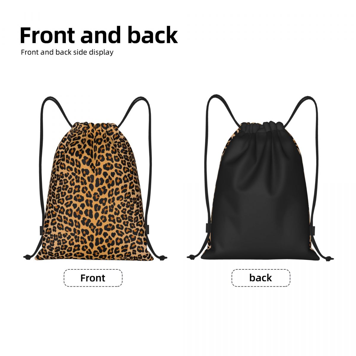 Custom Leopard Print Drawstrin - Women'S Yoga Bags 评论和价格