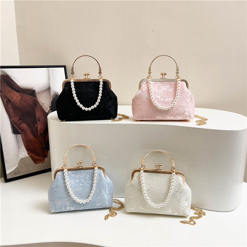 Vintage Classic Lace Bag pearl - Clutch Bag Evening 评论和价格