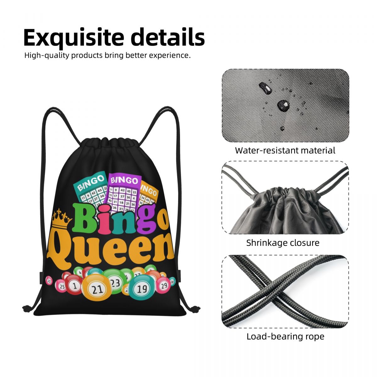 Custom Bingo Queen Game Lover  - Women'S Yoga Bags 评论和价格