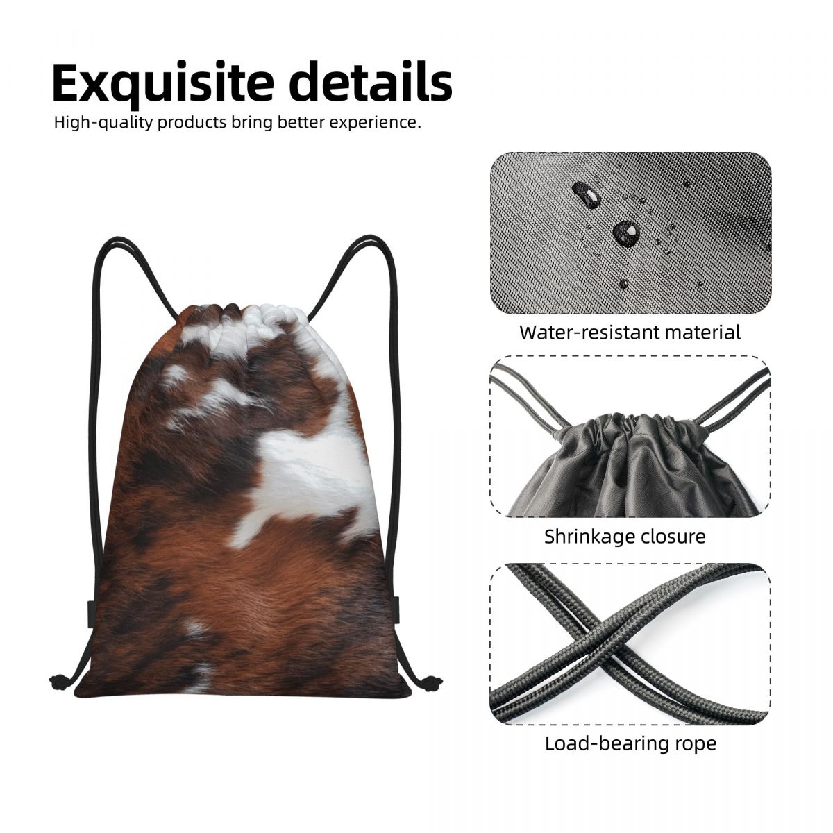 Custom Cowhide Leather Drawstr - Women'S Yoga Bags 评论和价格