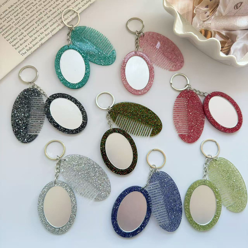 Oval Comb Mirror Keychain Pend - Women Bags Ysl 评论和价格