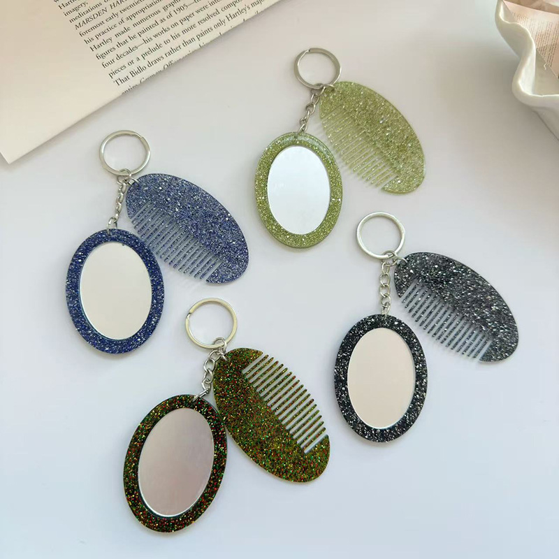 Oval Comb Mirror Keychain Pend - Women Bags Ysl 评论和价格
