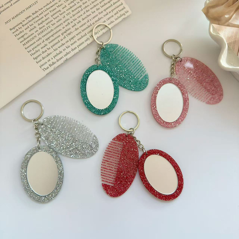 Oval Comb Mirror Keychain Pend - Women Bags Ysl 评论和价格
