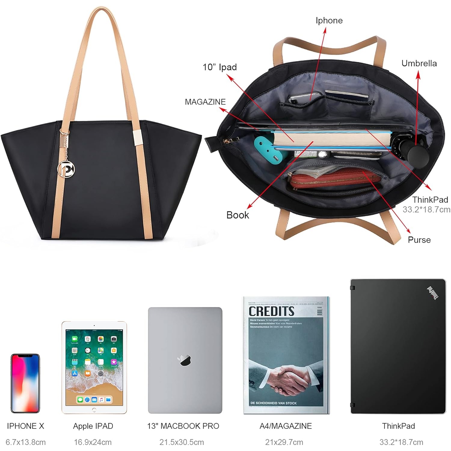 Women Large Capacity Tote Bag  - Women'S Best Bags For Work 评论和价格