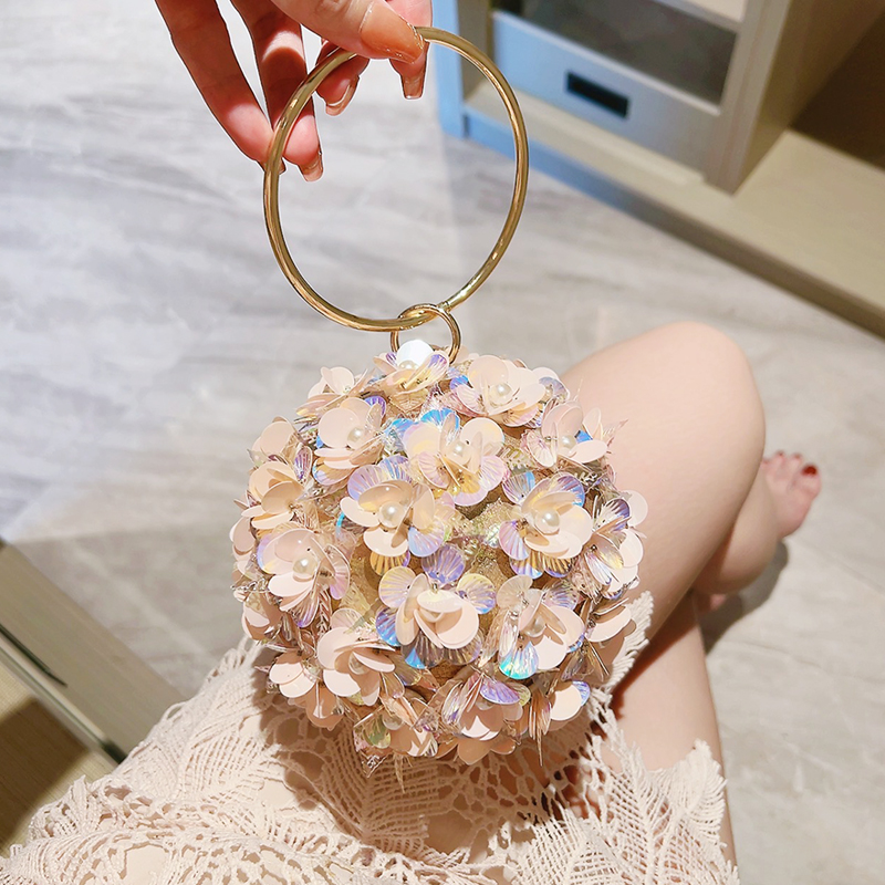 Mini Sequin Flower Evening Bag - Clutch Bag Evening 评论和价格