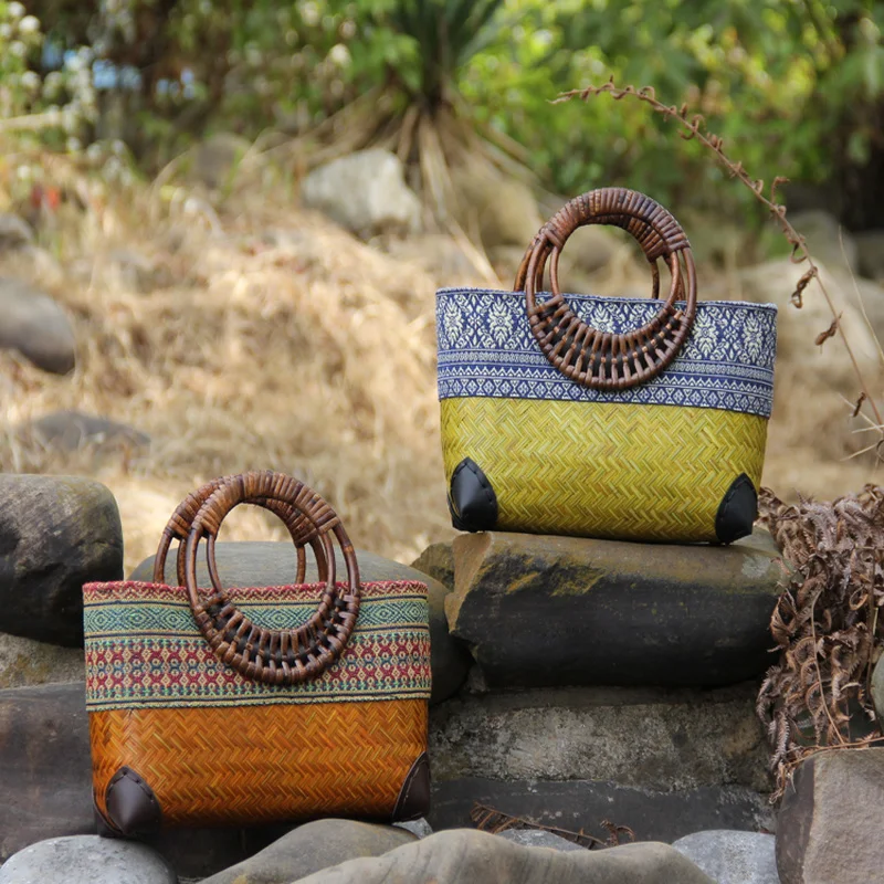 Retro Japanese Handmade Bamboo - Women Bags Vietnam 评论和价格