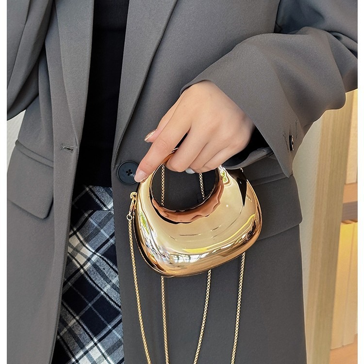 Mini Golden Evening Bag Purses - Clutch Bag Evening 评论和价格