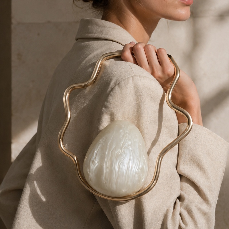 Women mini Acrylic Egg Bag Cut - Clutch Bag Evening 评论和价格