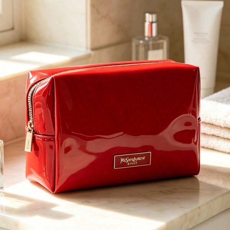 YSL BEAUTE Red Faux Leather Ma - Women Bags Ysl 评论和价格