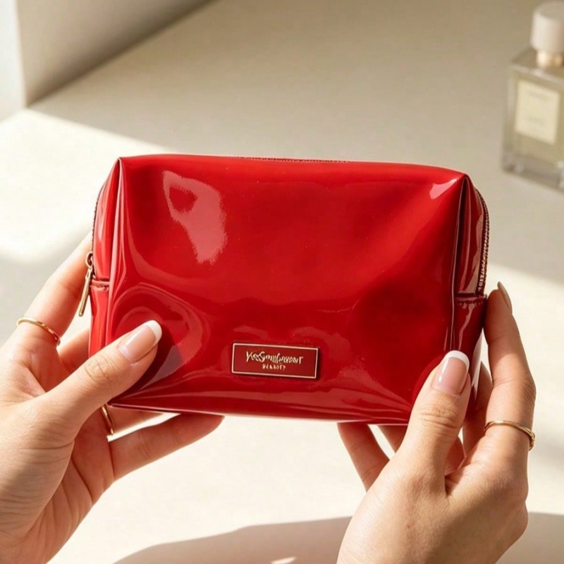 YSL BEAUTE Red Faux Leather Ma - Women Bags Ysl 评论和价格
