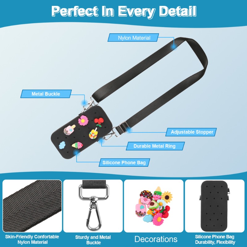 Multifunction Portable Silicon - Phone Bag Crossbody 评论和价格