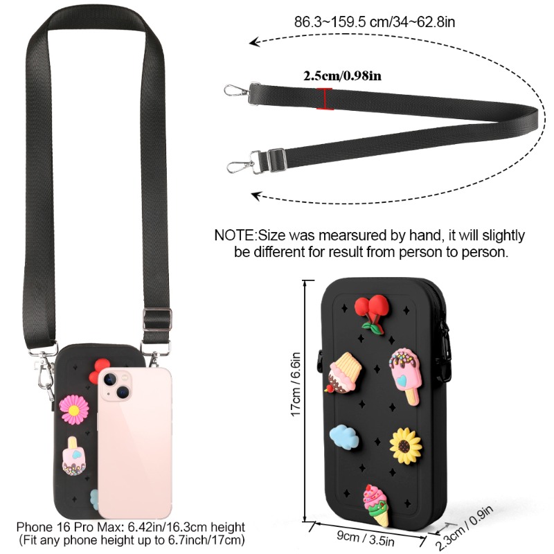 Multifunction Portable Silicon - Phone Bag Crossbody 评论和价格