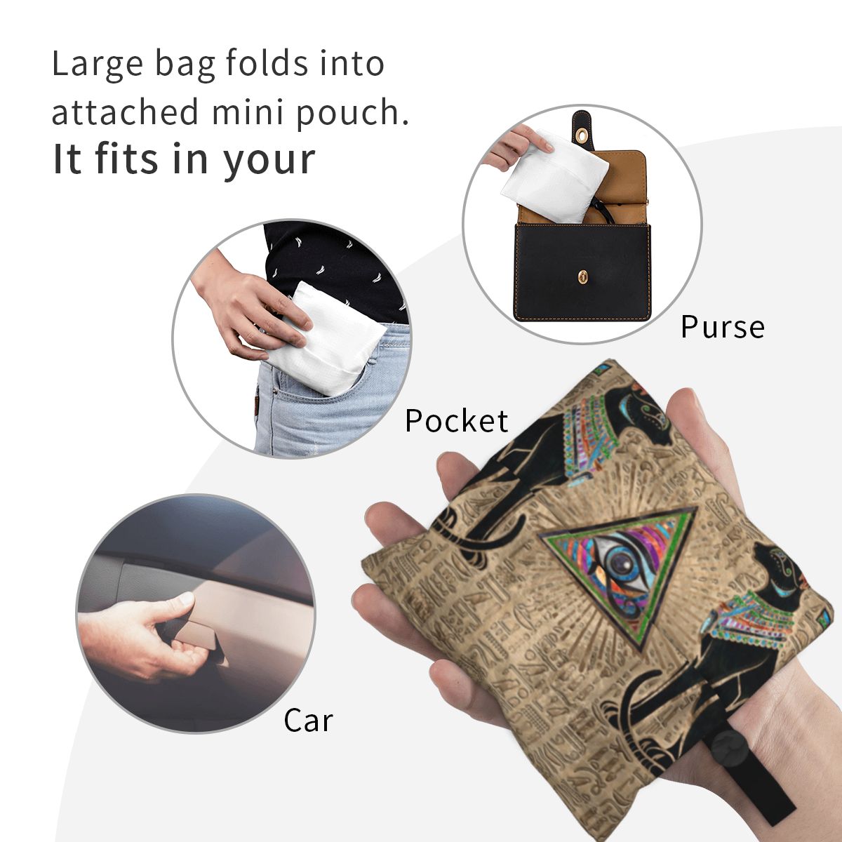 Custom Reusable Egyptian Cats  - Women Bags Egypt 评论和价格