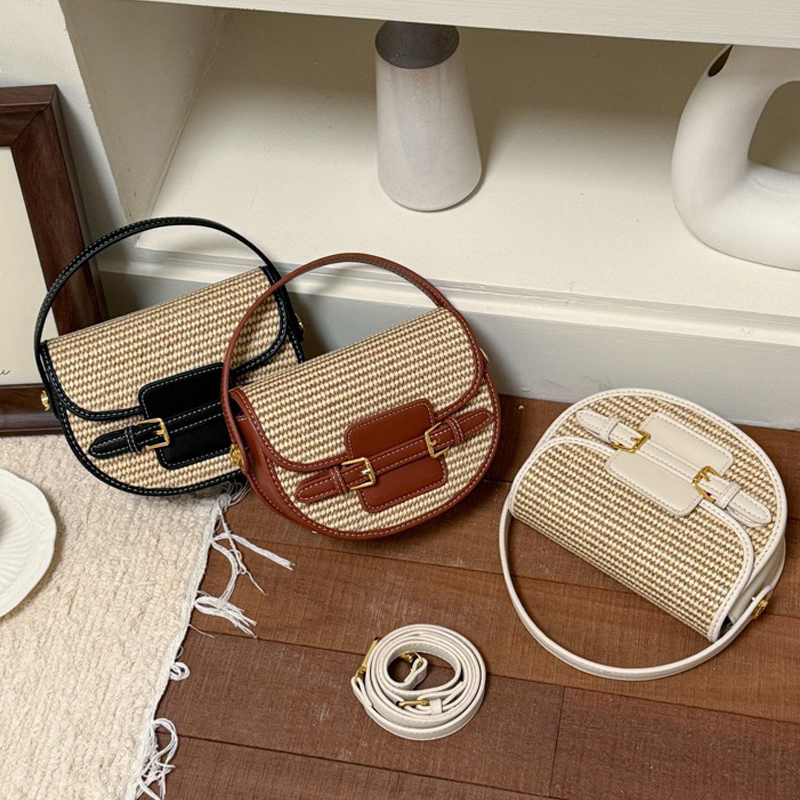 England Style Mini Straw Saddl - Women Bags Luxury 评论和价格