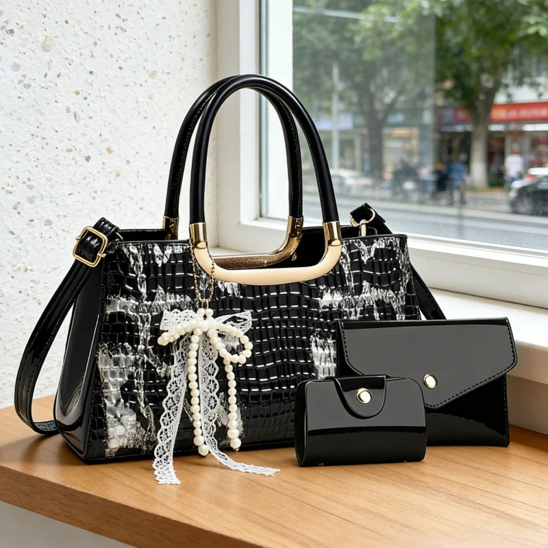 Women's Handbag Set, Crocodile - Clutch Bag Evening 评论和价格
